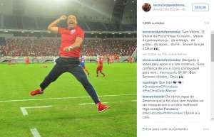 Série C: No Instagram, Roberto Fernandes se empolga com atuação do América-RN na vitória sobre o Vila Nova