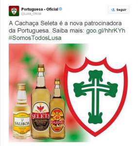 Série C: Após padaria e igreja, Portuguesa fecha patrocínio com cachaça