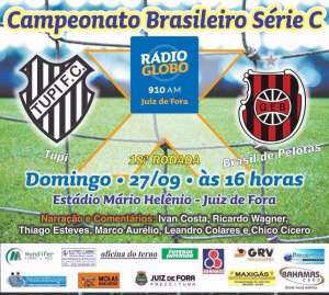 Rádio Globo de Juiz de Fora transmite Tupi X Brasil neste domingo