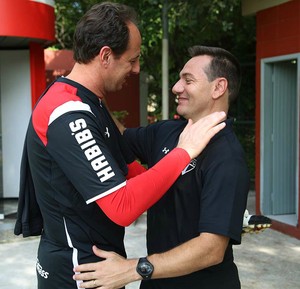 Rogério Ceni celebra reencontro com Doriva no São Paulo
