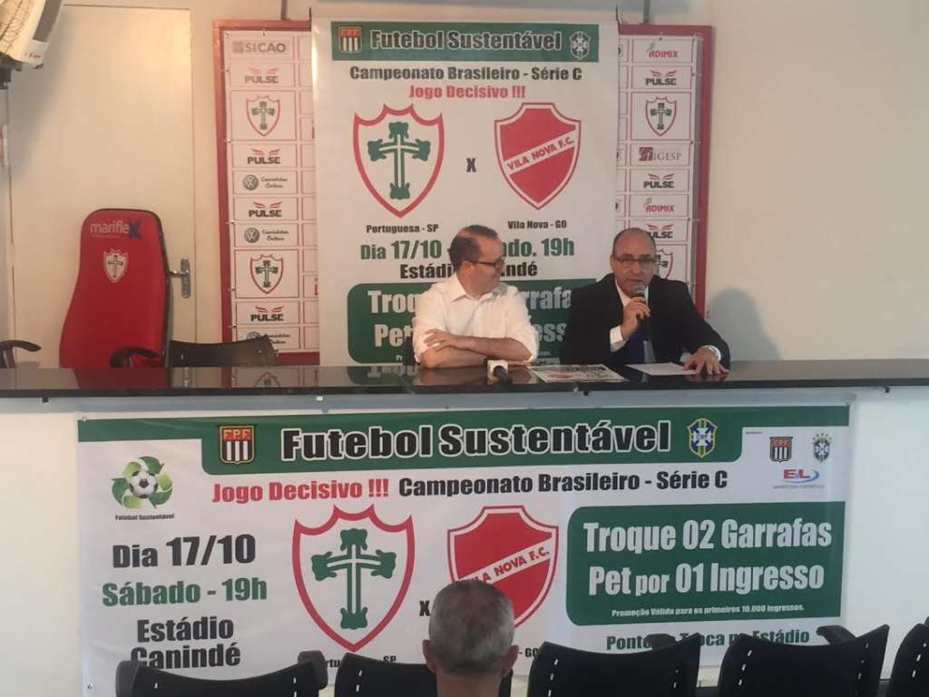 A Portuguesa fechou uma parceria com a Federação Paulista e o projeto Futebol Sustentável