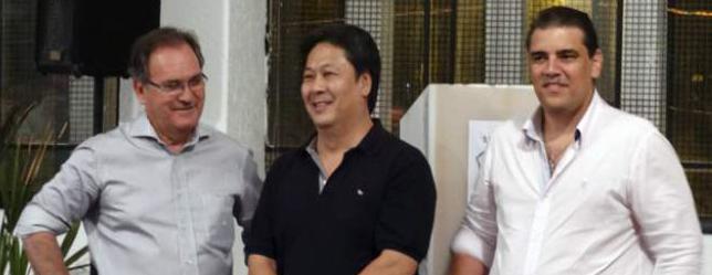 Vanderlei Pereira, Hélio Kazuo e Giovanni Dimarzio: decisão sobre técnico com calma