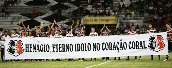 Santa Cruz fez homenagem a Henágio, que morreu nesta semana