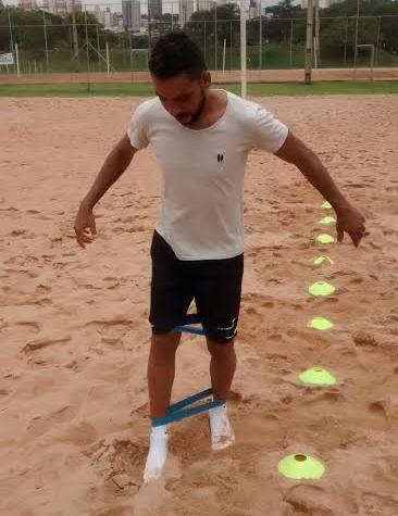 Sitta vem fazendo os trabalhos de recondicionamento com os fisioterapeutas do Bragantino