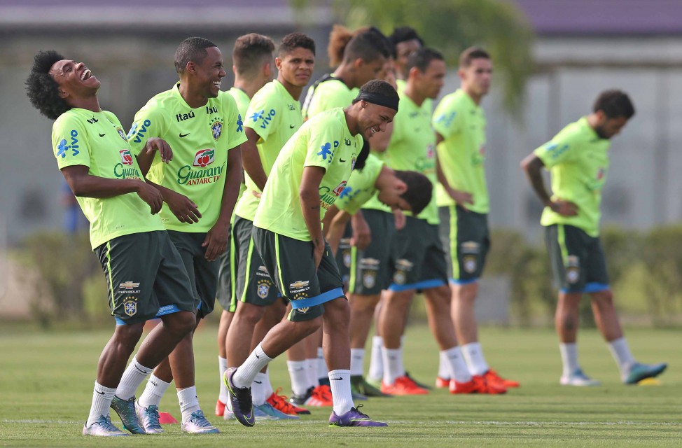 Brasil treino na Arena Corinthians antes de embarcar para a Argentina
