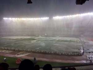 Chuva forte castiga o gramado do Monumental de Nuñez e adia clássico entre Argentina e Brasil