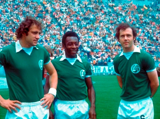 Chinagila, Pelé e Beckenbauer, três lendas do Cosmos