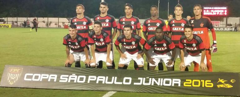 Flamengo quando começou a sua caminhada na Copinha, ao vencer o Red Bull Brasil, por 2 a 1, em Mogi das Cruzes