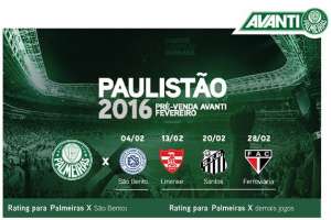 Paulistão: Palmeiras usa Avanti para alavancar ingresso, mas erra escudo da Ferroviária