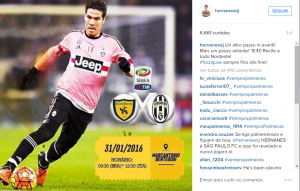 'Profeta', Hernanes começa a seguir Palmeiras no Insta e causa alvoroço