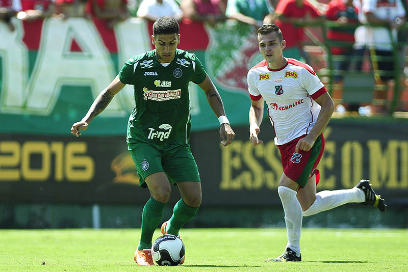 O Guarani fez o primeiro gol no invicto Velo Clube. O jogo terminou empatado. Foto: Rodrigo Villalba