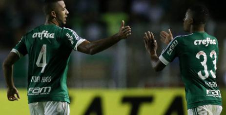 Victor Hugo, de cabeça, abriu a goleada do Palmeiras em Piracicaba