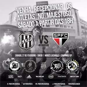 Paulistão: Sem vencer em casa, Ponte Preta convoca torcidas organizadas