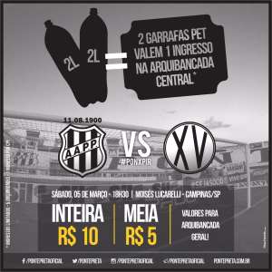 Paulistão: Ponte Preta inova e adere ao Futebol Sustentável contra o XV