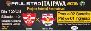 Paulistão: Linense confirma Futebol Sustentável contra o Red Bull Brasil