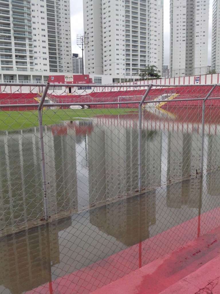Estádio Nicolau Alayon amanhece alagado e Nacional se preocupa para Série A3