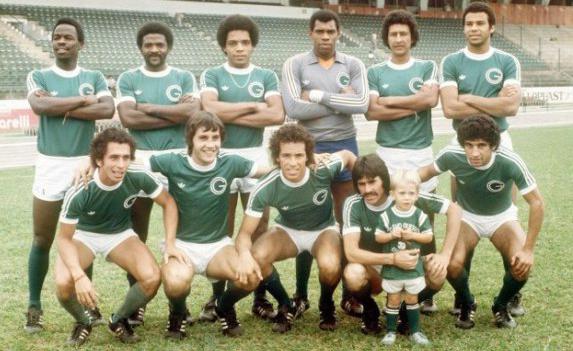 Miranda, primeiro de pé à esquerda, ao lado de Zé Carlos, Mauro (falecido), Neneca, Edson e Gomes. Agachados: Capitão, Renato, Careca, Zenon e Bozó.