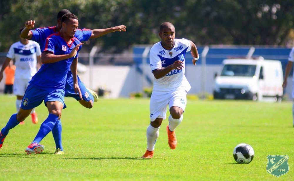 Em jogo de 7 gols, o São Caetano venceu o Taubaté por 4 a 3 e garantiu a liderança da primeira fase da série A2. Foto: EC Taubaté Oficial