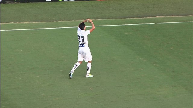Léo Cittadini fez o primeiro gol do Santos na partida