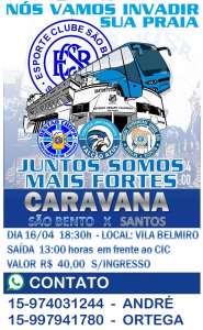 Paulistão: Torcida do São Bento organiza caravana para enfrentar o Santos