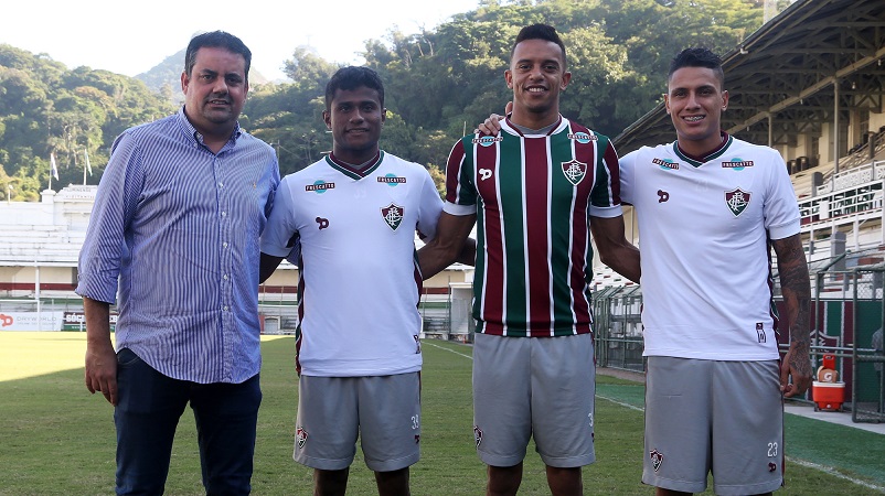 Fluminense apresenta os novos reforços Dudu, Maranhão e William Matheus