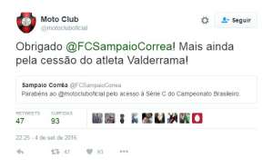 Maior rival no Maranhão parabeniza o Moto Club pelo acesso na Série D