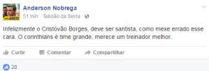 Presidente do Taboão da Serra, Anderson Nóbrega reclama de Cristóvão Borges