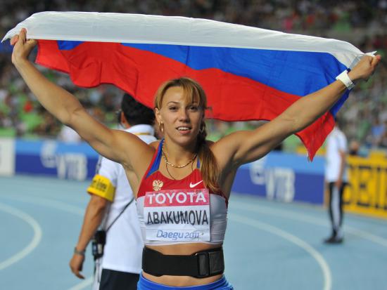 Maria Abakumova havia sido prata no lançamento de dardo 