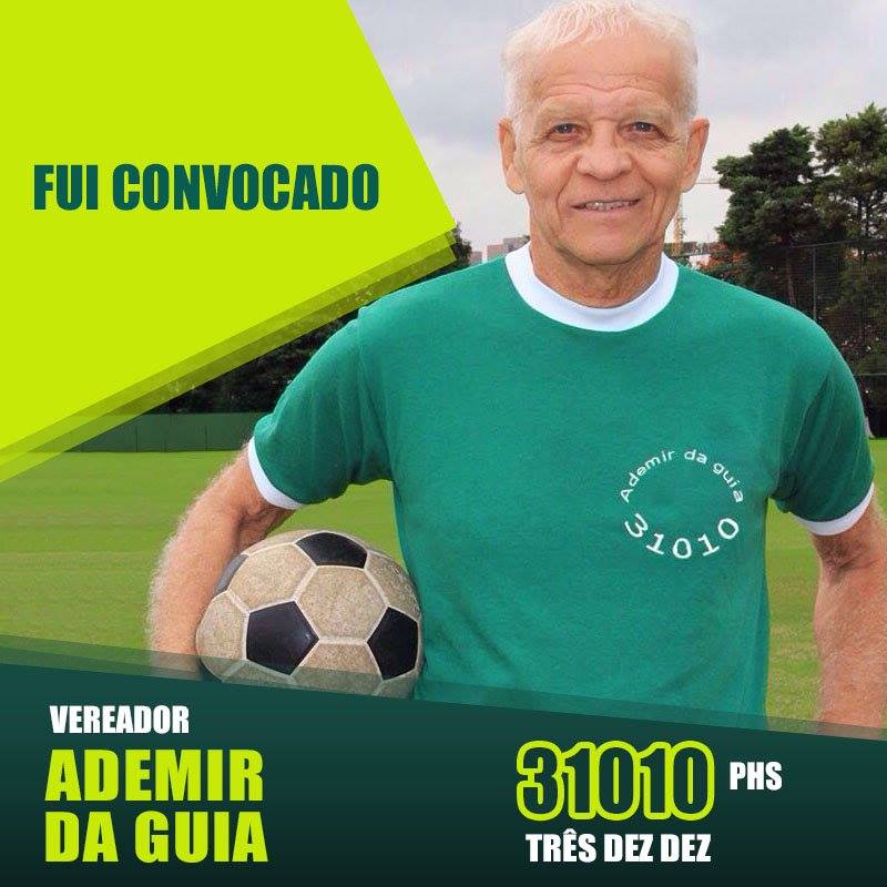 Maior jogador da história palmeirense, Ademir da Guia é candidato a vereador Maior jogador da história palmeirense, Ademir da Guia é candidato a vereador
