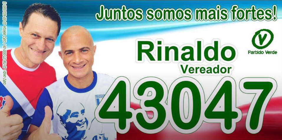 Rinaldo é candidato pelo PV Rinaldo é candidato pelo PV