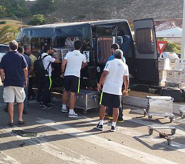 Van da Seleção Brasileira bate em Natal - Ciro Campos/Estadão