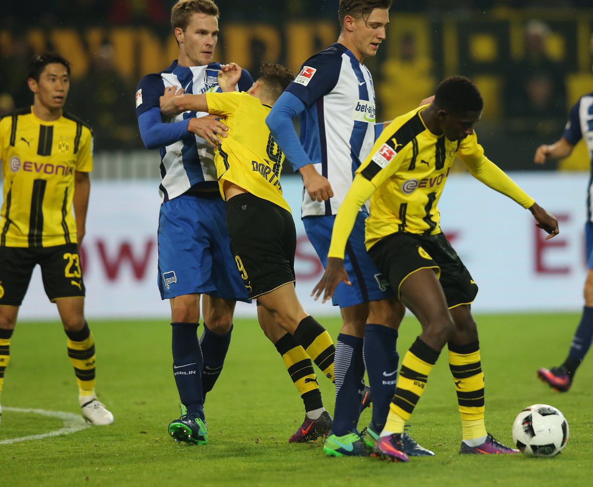 ALEMÃO: Dortmund e Hertha empatam e Bayern pode disparar na ponta