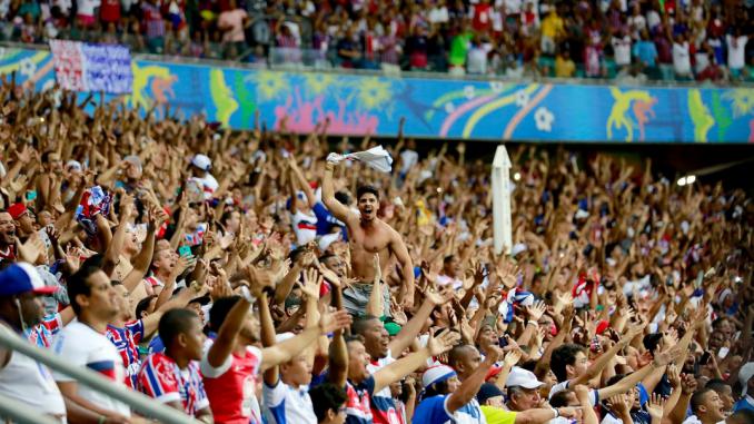 Mais de 20 mil torcedores empurraram o Bahia para dentro do G4 da Série B. Foto: Felipe Oliveira