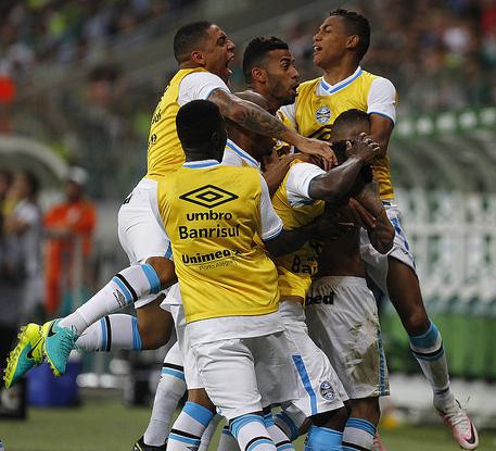 Mistão do Grêmio comemorou muito a vaga conquistada em cima do Palmeiras