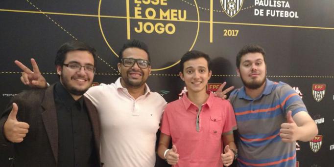 Equipe Futebol Interior nos Arbitrais: Gustavo Abrão, Eduardo Junior, Lucas Moron e Daniel Camargo