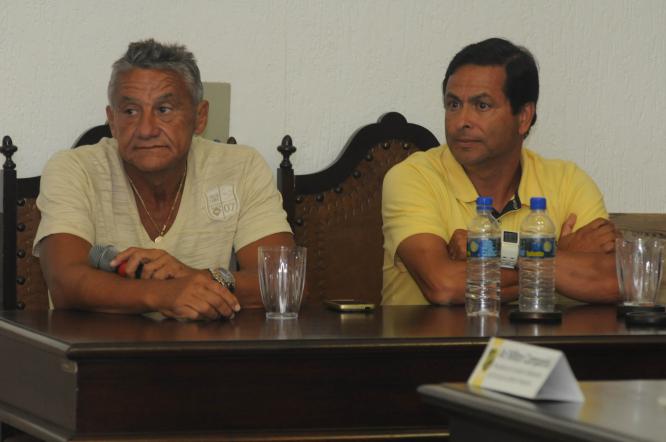 João Gonçalvez (à direita) afirma que XV de Jaú está esperanço com vaga na A2 (Foto: Aline Furlanetto) 