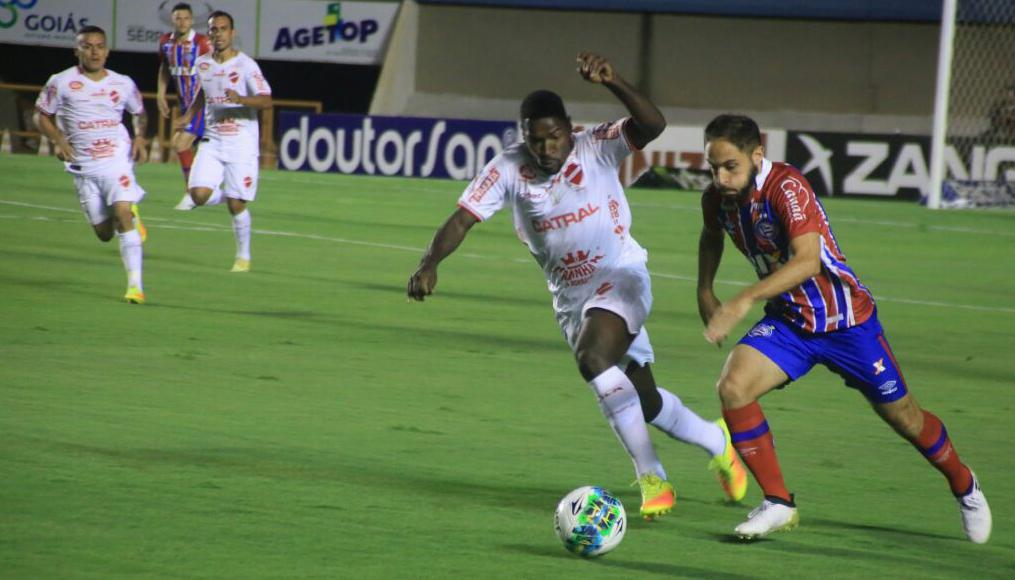 Bahia vence com gol de falta de Juninho e dorme no G4. Foto: Douglas Monteiro