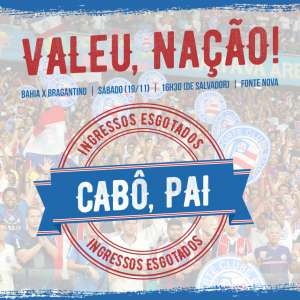Série B: Torcida do Bahia esgota ingressos para o 'jogo do acesso' contra o Bragantino