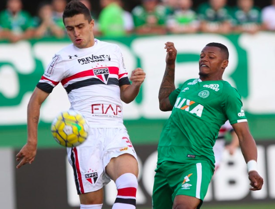 São Paulo levou 2 a 0 do bom time da Chapecoense