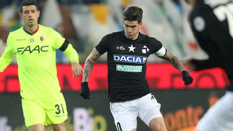 Udinese vence o Bologna nesta segunda-feira