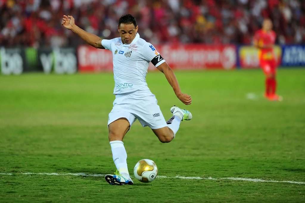 O atacante Ricardo Oliveira tem contrato com o Santos até o fim do ano que vem