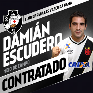Carioca: Vasco anuncia o meia Escudero como primeiro reforço para 2017