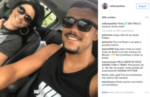 William Pottker posta foto e deve mesmo acertar com o Corinthians