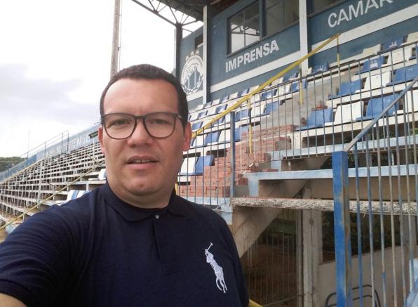 Luciano Luiz, diretor da Aceisp, visitando a Imprensa no Interior