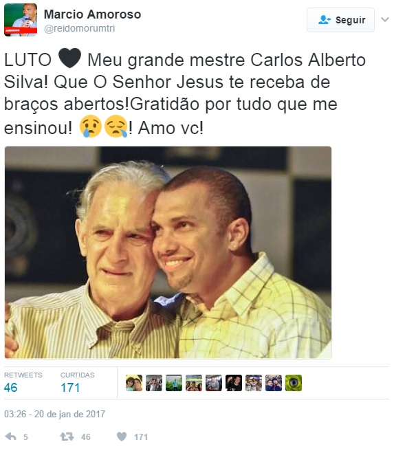 Ex-Guarani e São Paulo, Amoroso lamenta morte de Carlos Alberto Silva