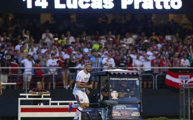 Novo reforço do São Paulo já marcou seu primeiro gol e viu seu nome destaque no Placar do Morumbi.