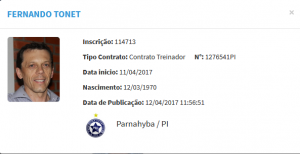 Registrado primeiro contrato de treinador na CBF