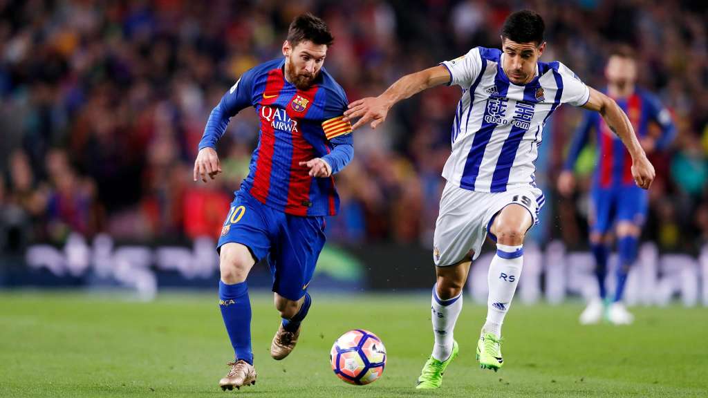 Messi marcou dois na vitória do Barcelona