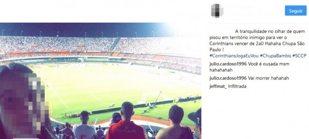 Torcedores do Corinthians se infiltram na torcida do São Paulo no Morumbi 3 0002050236923 img