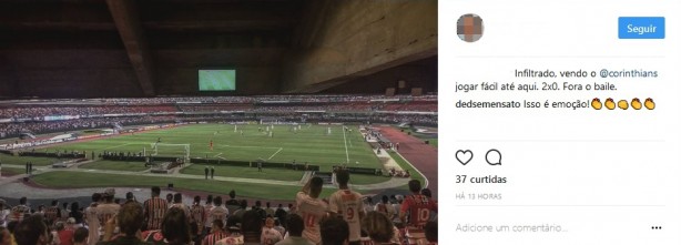 Torcedores do Corinthians se infiltram na torcida do São Paulo no Morumbi 10 0002050236930 img